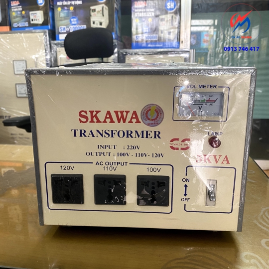 Biến Áp 5KVA-100V-110V-120V SKAWA